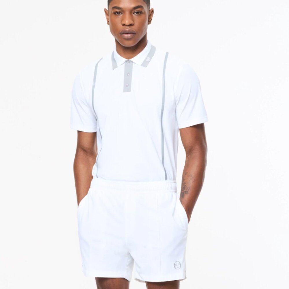 ✨ Sergio Tacchini Men’s Campo Court Shorts ✨ | Brilliant White | Excellent Cond.